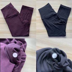 Lululemon Align 19” Crop Bundle Deal 4 EUC Nulu Yoga Leggings Pant Black Maroon